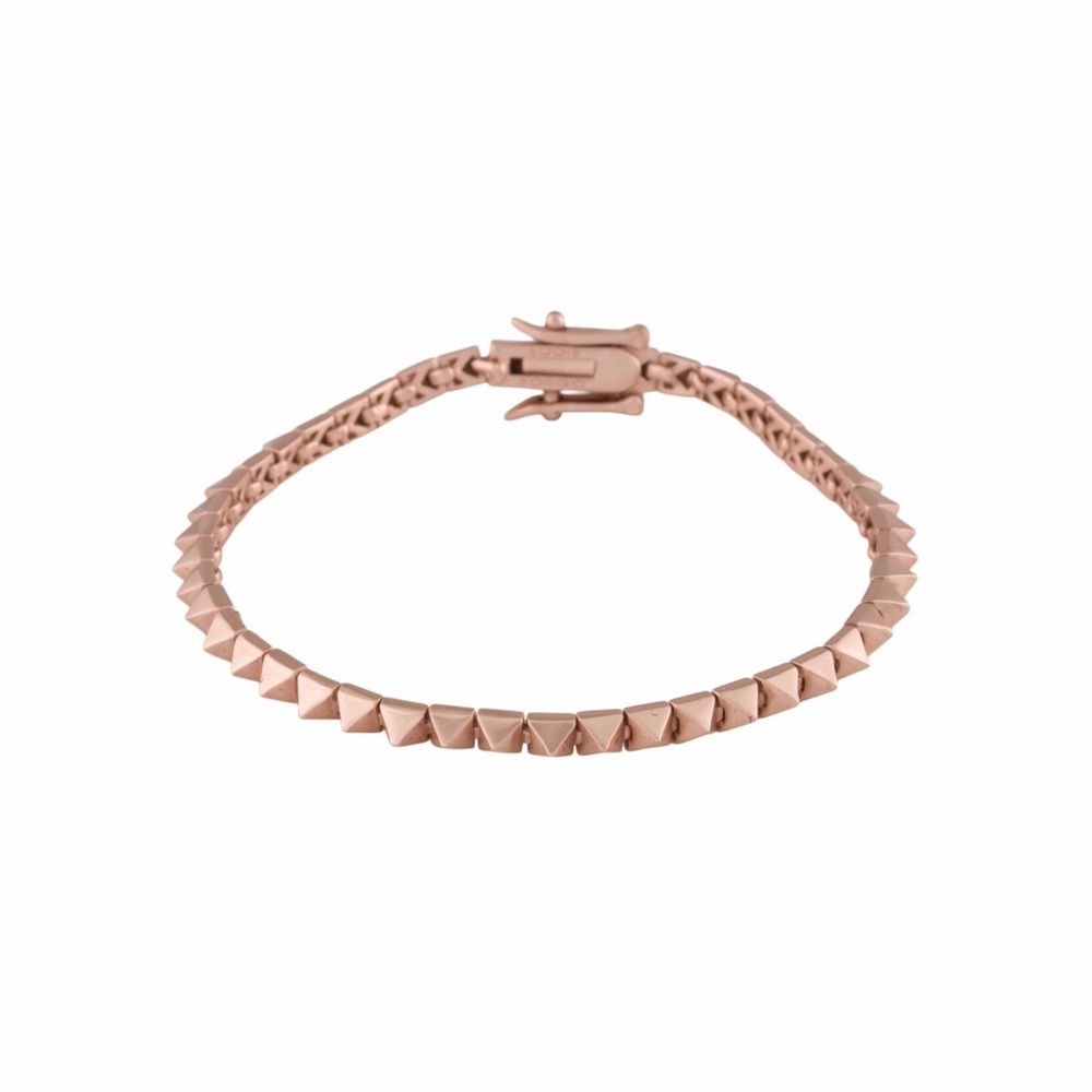Eddie Borgo Rose Gold Pyramid Tennis Bracelet